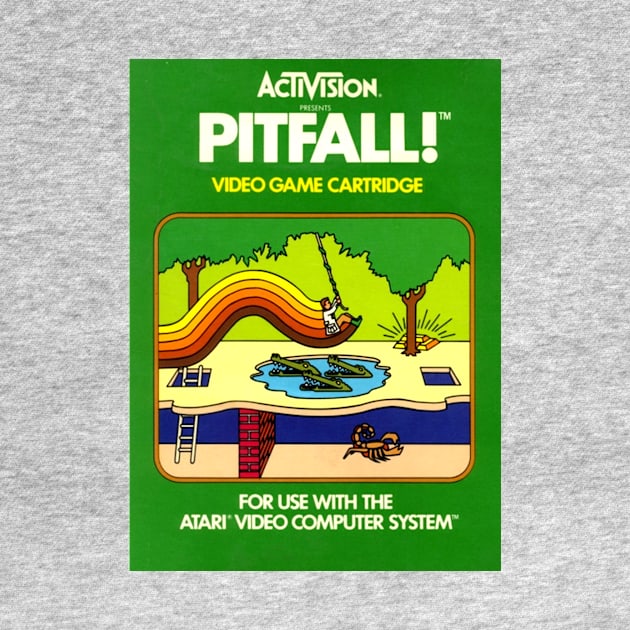 Classic 8-Bit Video Game Box Art - Pitfall! by Starbase79